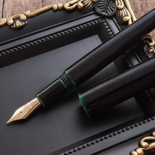 Wancher Sekai Fuzhou Urushi Fountain Pen - Ao Tamenuri CT