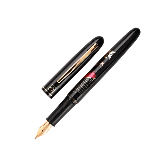 Wancher x Kuretake Kindai Maki-e Fountain Pen - Aka Fuji GT