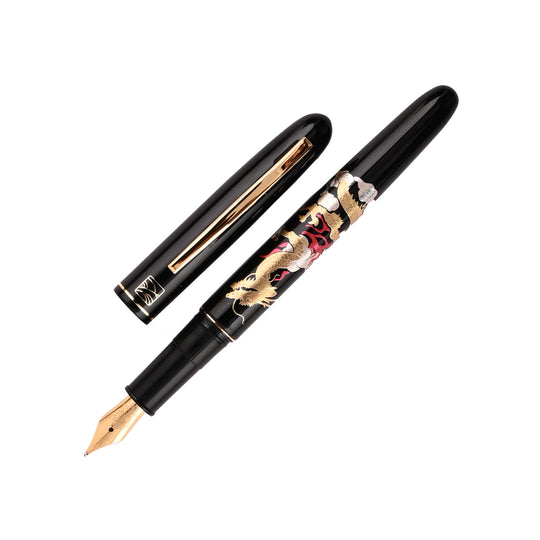 Wancher x Kuretake Kindai Maki-e Fountain Pen - Ryuu to Houju GT