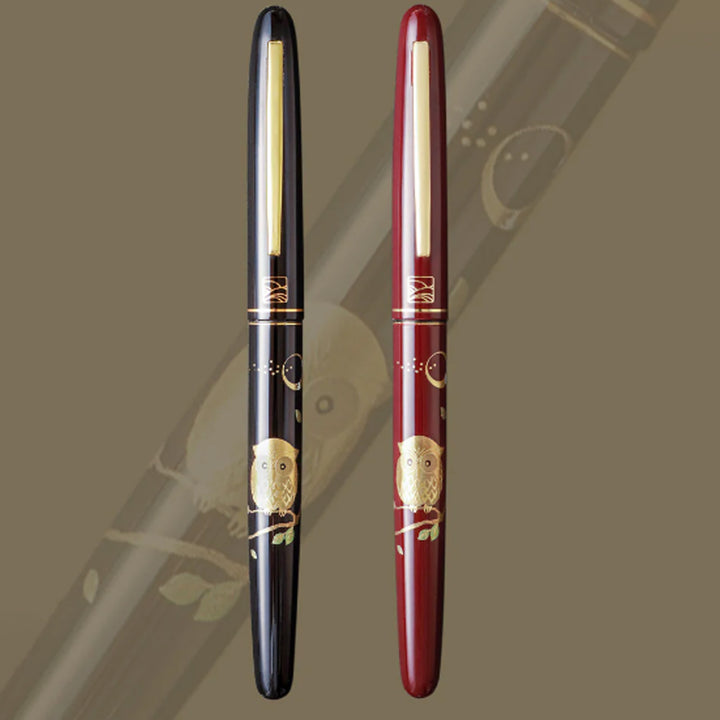 Buy Wancher Kuretake Kindai Maki-e Fukurou Black Fountain Pen at