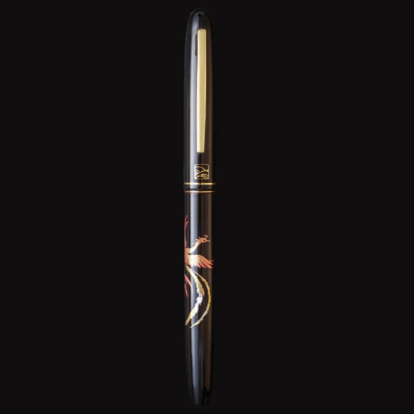 Wancher x Kuretake Kindai Maki-e Zuichou Houou Fountain Pen - Black GT 1