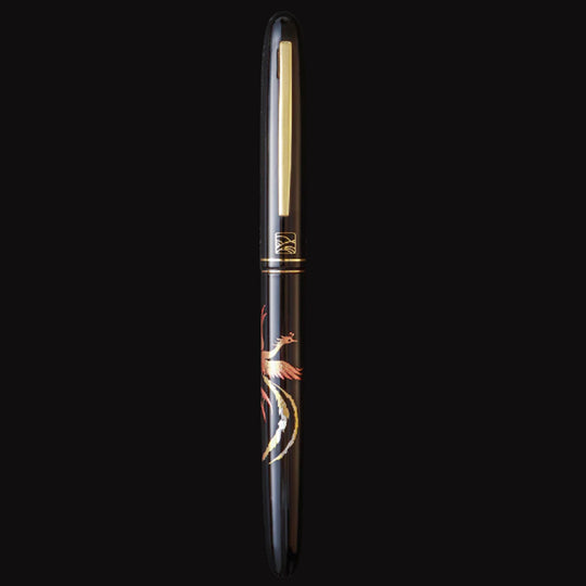 Wancher x Kuretake Kindai Maki-e Zuichou Houou Fountain Pen - Black GT