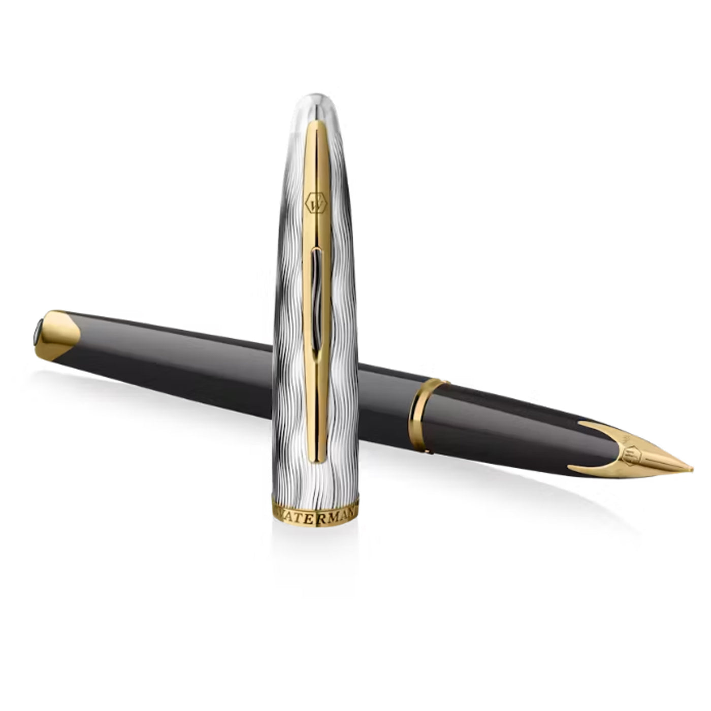 Waterman Carene Reflections of Paris Fountain Pen - Black & Palladium GT (Special Edition)