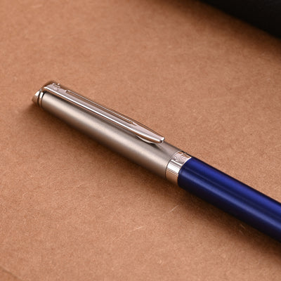 Waterman Hemisphere Essential Stainless Steel Ball Pen - Matte Blue CT 12