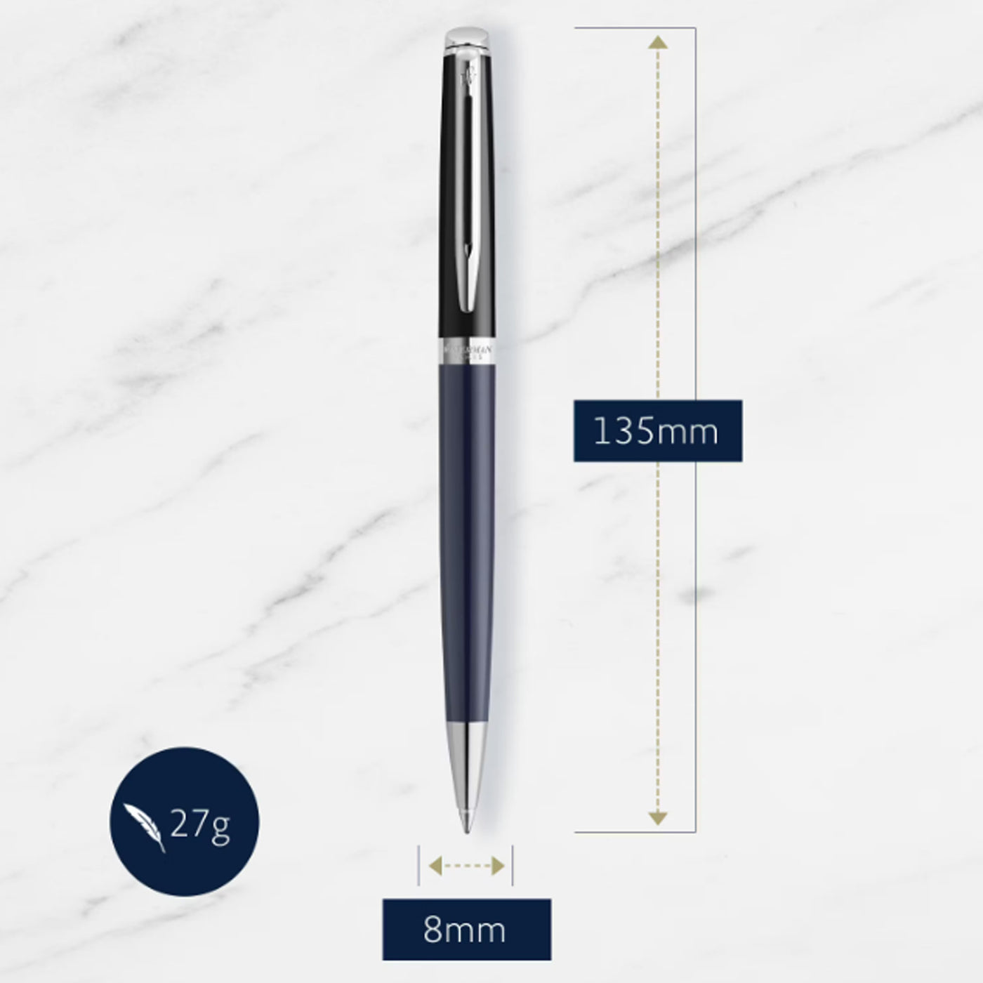 Waterman Hemisphere Colour Blocking Ball Pen - Black & Blue CT 7