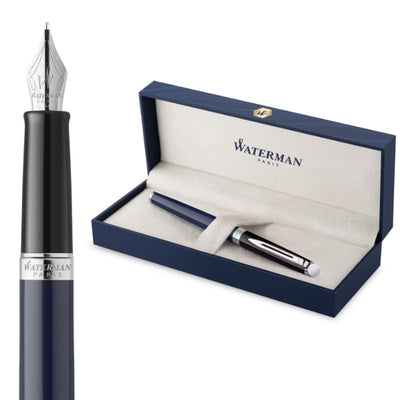 Waterman Hemisphere Colour Blocking Fountain Pen - Black & Blue CT 9