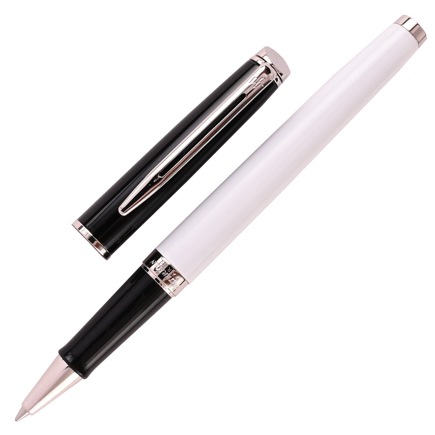 Waterman Hemisphere Colour Blocking Roller Ball Pen - Black & White CT 1