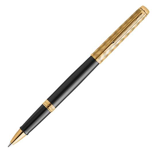 Waterman Hemisphere Opera Roller Ball Pen - Black & Gold GT