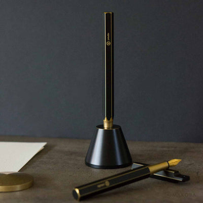 YSTUDIO Classic Revolve Desk Fountain Pen Black Steel Nib 8