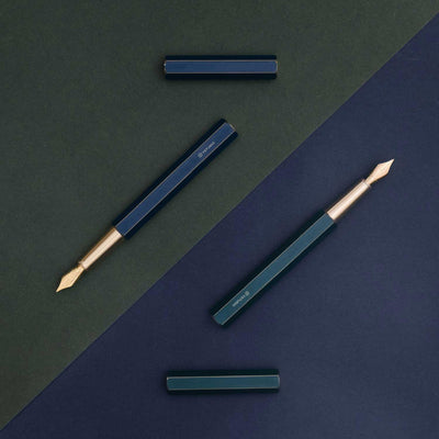 YSTUDIO Classic Revolve Fountain Pen Blue Steel Nib Image 8