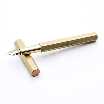 YSTUDIO Classic Revolve Fountain Pen Brass Steel Nib 2
