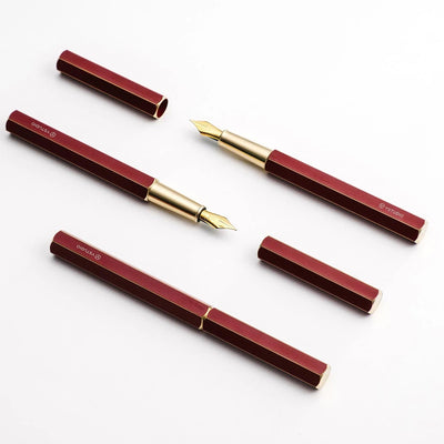 YSTUDIO Classic Revolve Fountain Pen Red Steel Nib 6