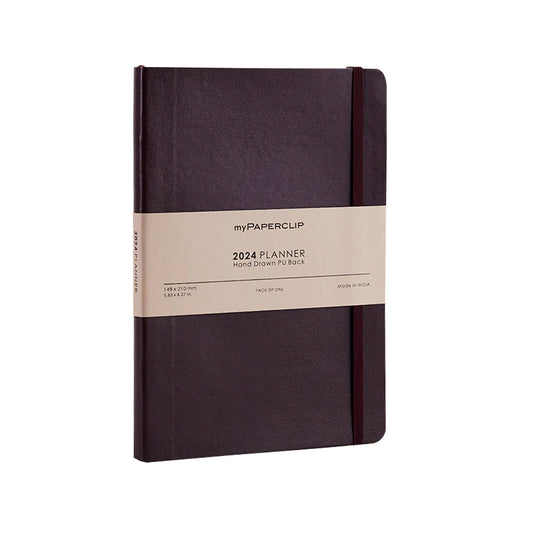 myPAPERCLIP R2 2024 Weekly Planner - Brown