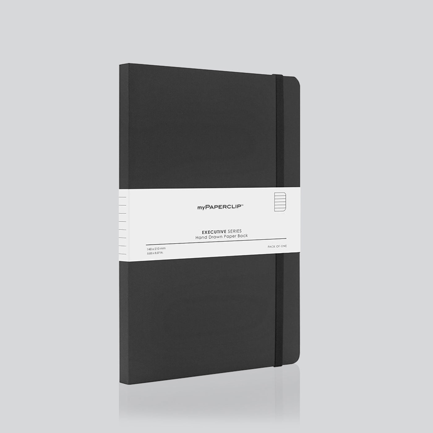 myPAPERCLIP Executive Series Soft Cover Notebook - Black - A5 - Ruled