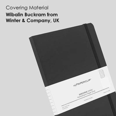 myPAPERCLIP Executive Series Soft Cover Notebook - Black - Medium - Ruled