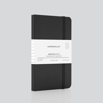 myPAPERCLIP Executive Series Soft Cover Notebook - Black - Small - Ruled