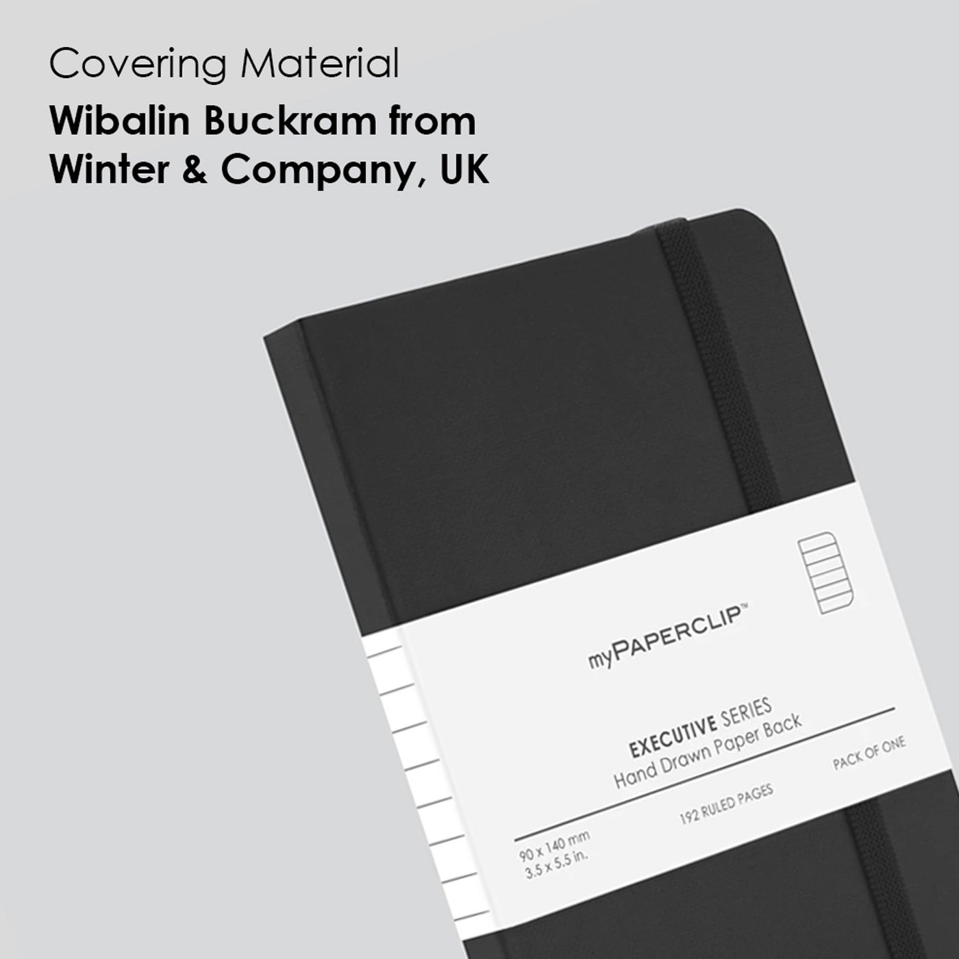 myPAPERCLIP Executive Series Soft Cover Notebook - Black - Small - Ruled