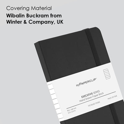 myPAPERCLIP Executive Series Soft Cover Notebook - Black - Small - Ruled