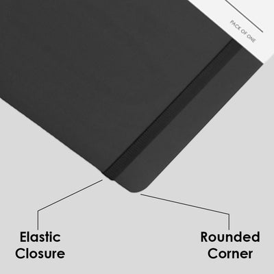 myPAPERCLIP Executive Series Soft Cover Notebook - Black - Small - Ruled