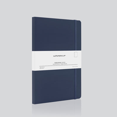 myPAPERCLIP Executive Series Soft Cover Notebook - Blue - A5 - Plain