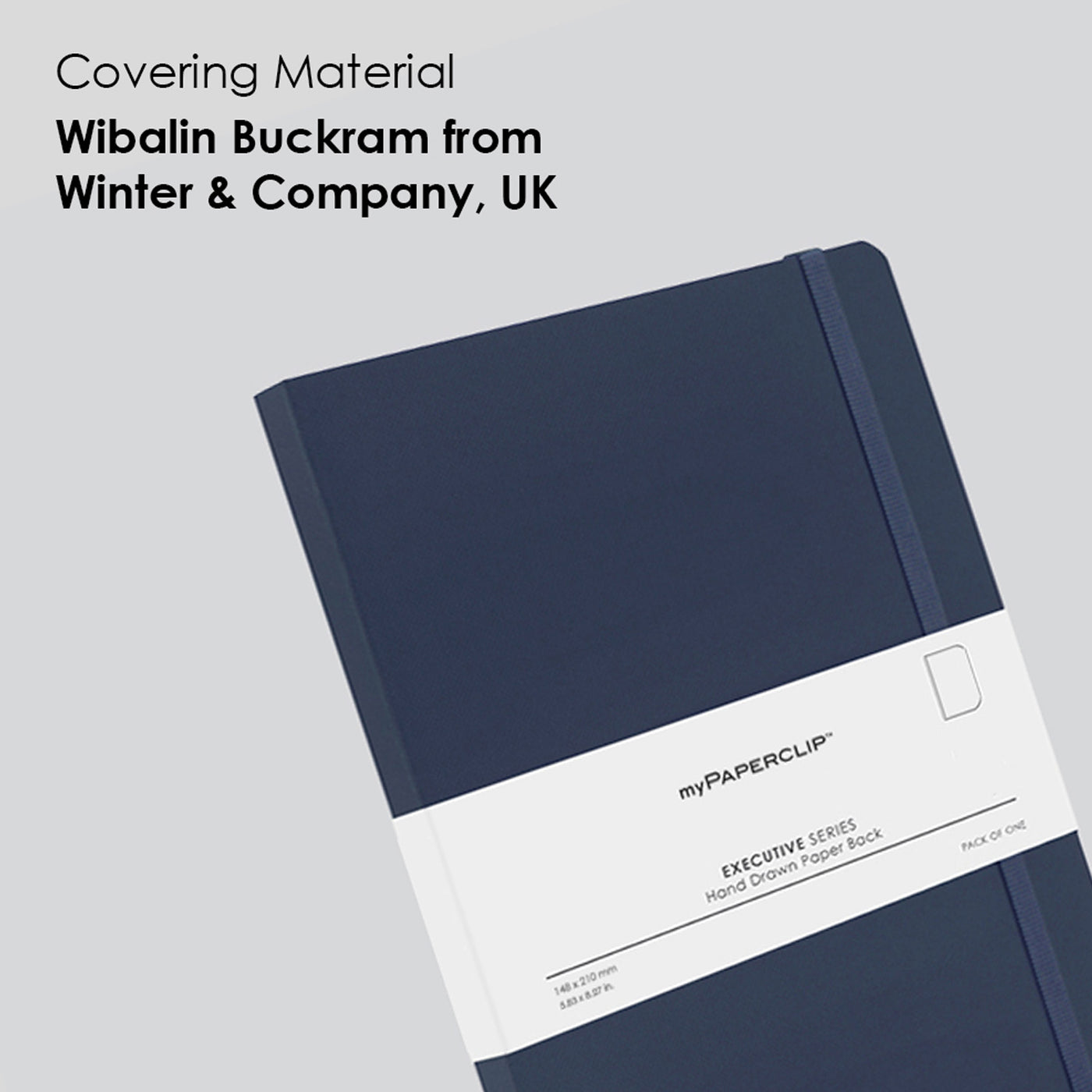 myPAPERCLIP Executive Series Soft Cover Notebook - Blue - A5 - Plain