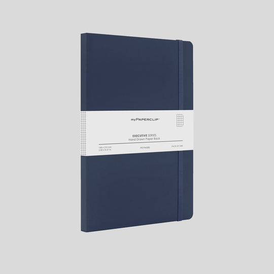 myPAPERCLIP Executive Series Soft Cover Notebook - Blue - A5 - Squared