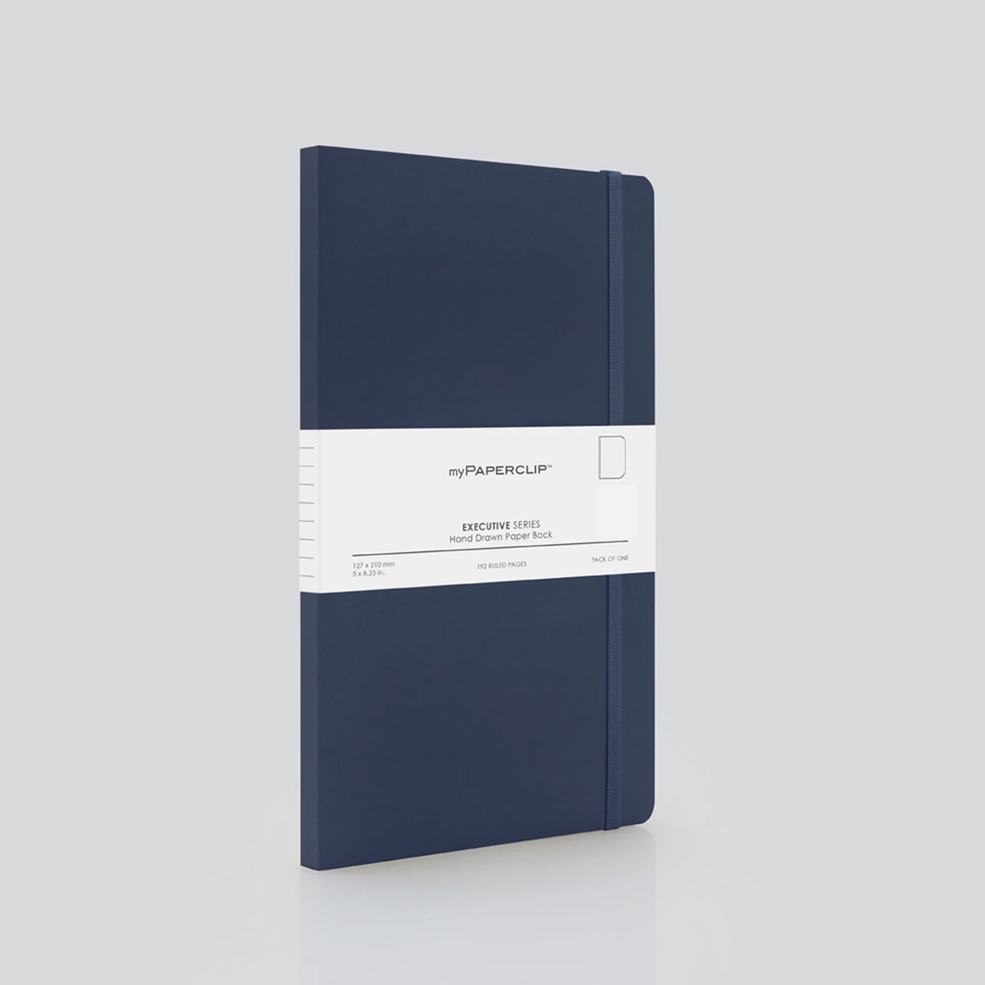 myPAPERCLIP Executive Series Soft Cover Notebook - Blue - Medium - Plain