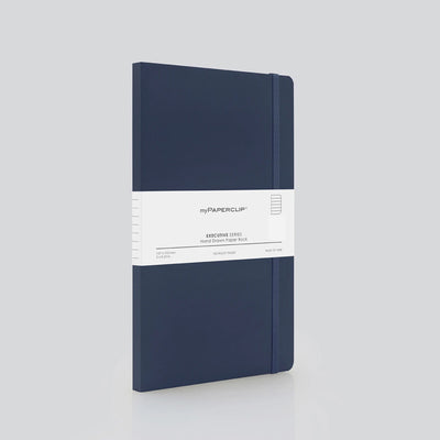 myPAPERCLIP Executive Series Soft Cover Notebook - Blue - Medium - Ruled