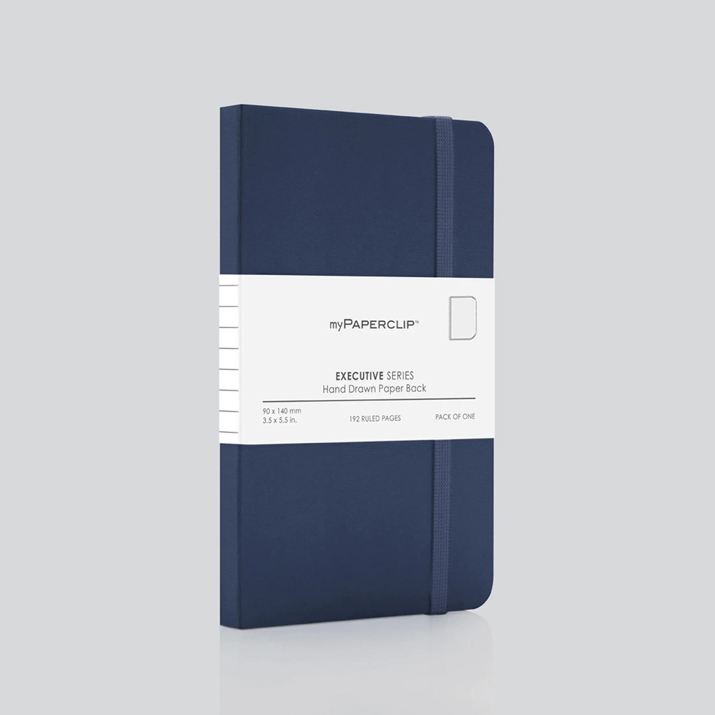 myPAPERCLIP Executive Series Soft Cover Notebook - Blue - Small - Plain