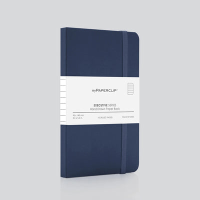 myPAPERCLIP Executive Series Soft Cover Notebook - Blue - Small - Ruled