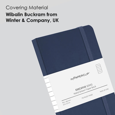 myPAPERCLIP Executive Series Soft Cover Notebook - Blue - Small - Ruled