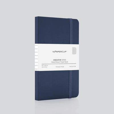 myPAPERCLIP Executive Series Soft Cover Notebook - Blue - Small - Squared