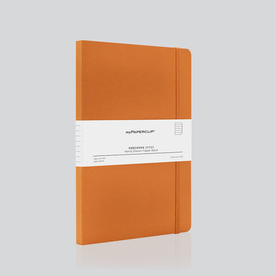 myPAPERCLIP Executive Series Soft Cover Notebook - Orange - A5 - Ruled