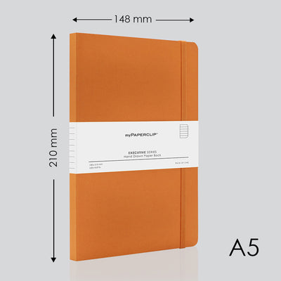 myPAPERCLIP Executive Series Soft Cover Notebook - Orange - A5 - Ruled