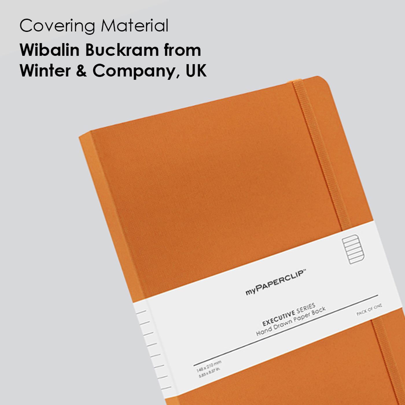 myPAPERCLIP Executive Series Soft Cover Notebook - Orange - A5 - Ruled