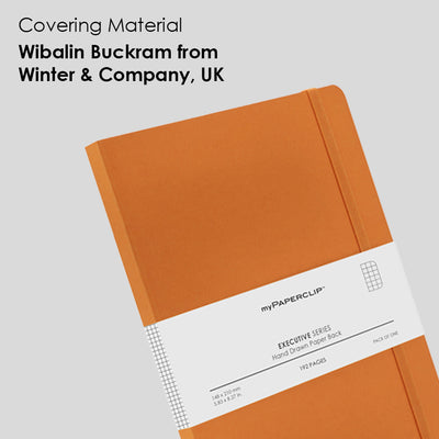 myPAPERCLIP Executive Series Soft Cover Notebook - Orange - A5 - Squared