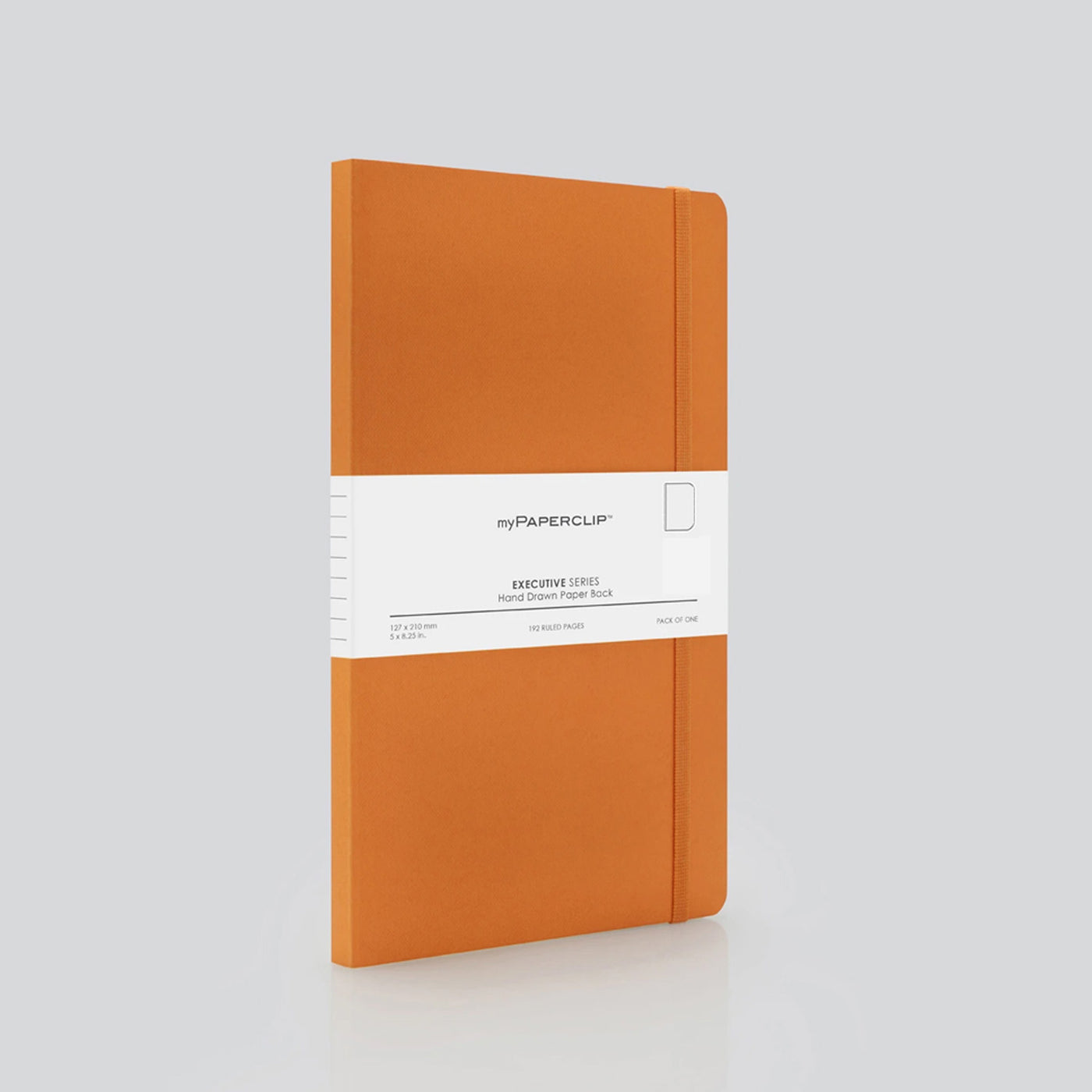 myPAPERCLIP Executive Series Soft Cover Notebook - Orange - Medium - Plain