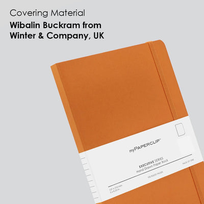 myPAPERCLIP Executive Series Soft Cover Notebook - Orange - Medium - Plain