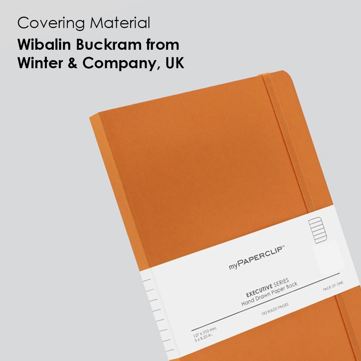 myPAPERCLIP Executive Series Soft Cover Notebook - Orange - Medium - Ruled