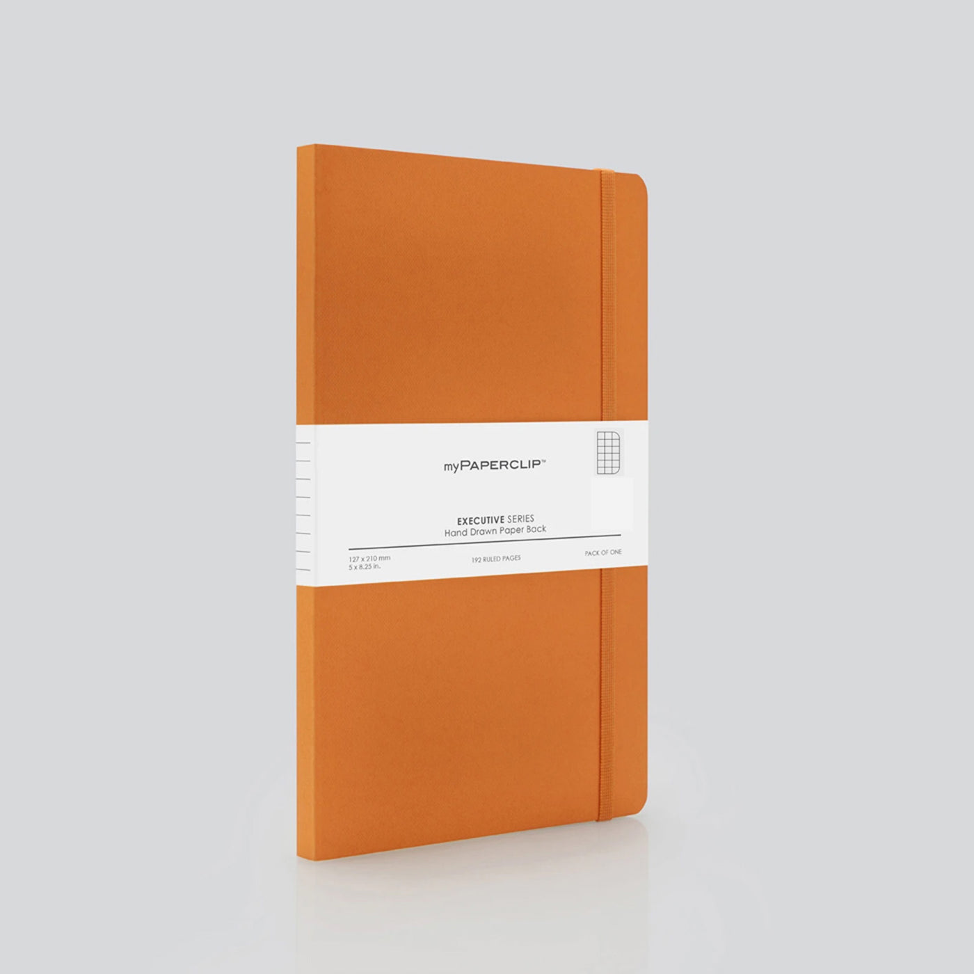 myPAPERCLIP Executive Series Soft Cover Notebook - Orange - Medium - Squared