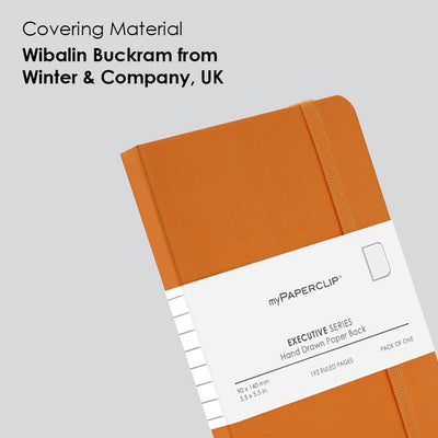 myPAPERCLIP Executive Series Soft Cover Notebook - Orange - Small - Plain