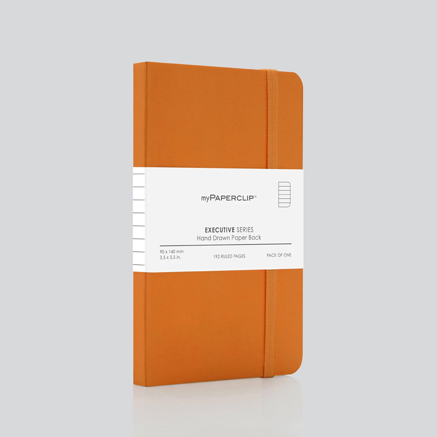 myPAPERCLIP Executive Series Soft Cover Notebook - Orange - Small - Ruled