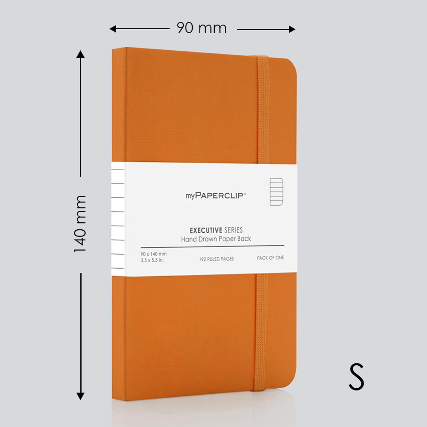 myPAPERCLIP Executive Series Soft Cover Notebook - Orange - Small - Ruled