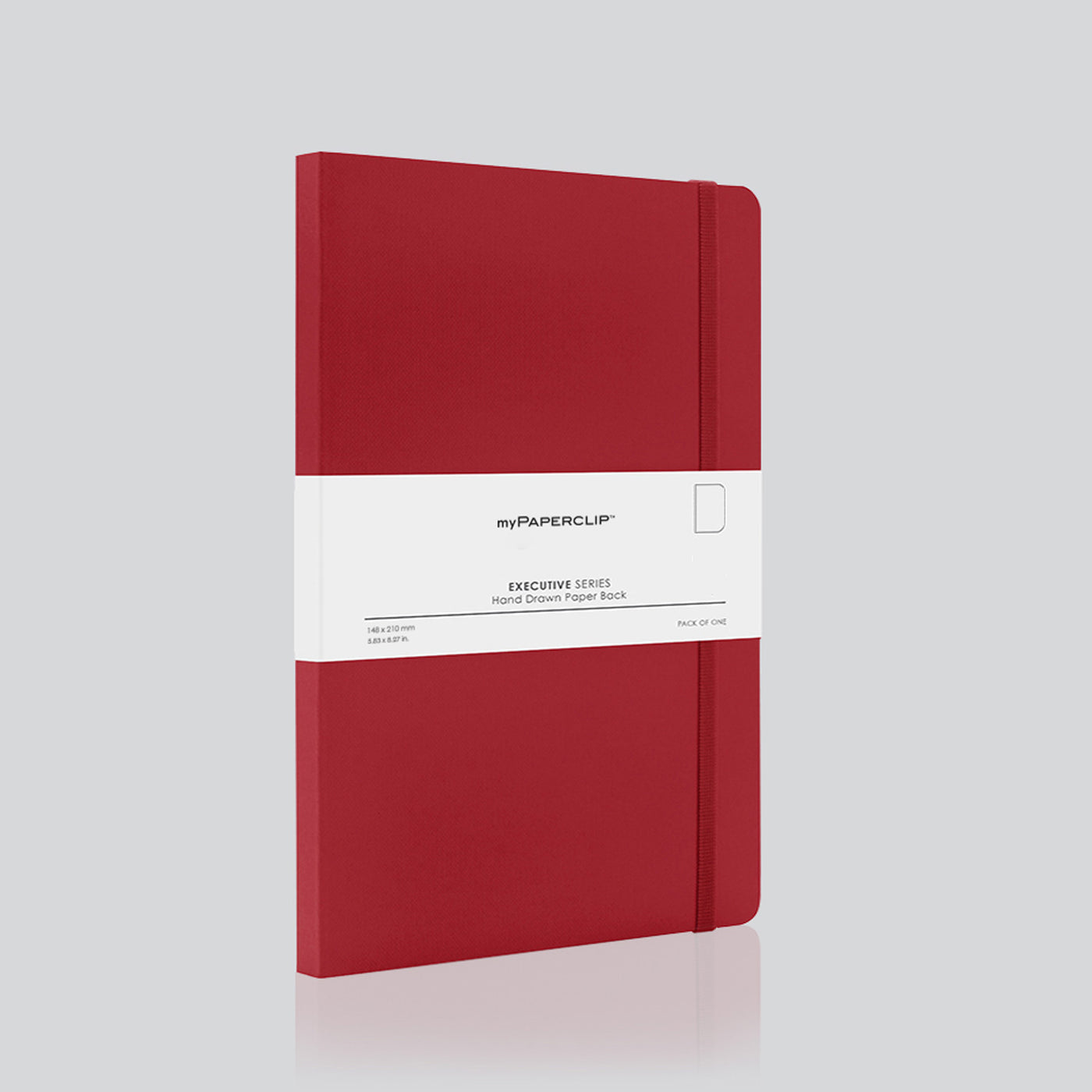 myPAPERCLIP Executive Series Soft Cover Notebook - Red - A5 - Plain