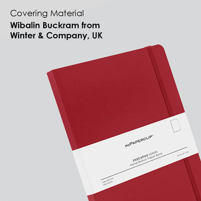 myPAPERCLIP Executive Series Soft Cover Notebook - Red - A5 - Plain