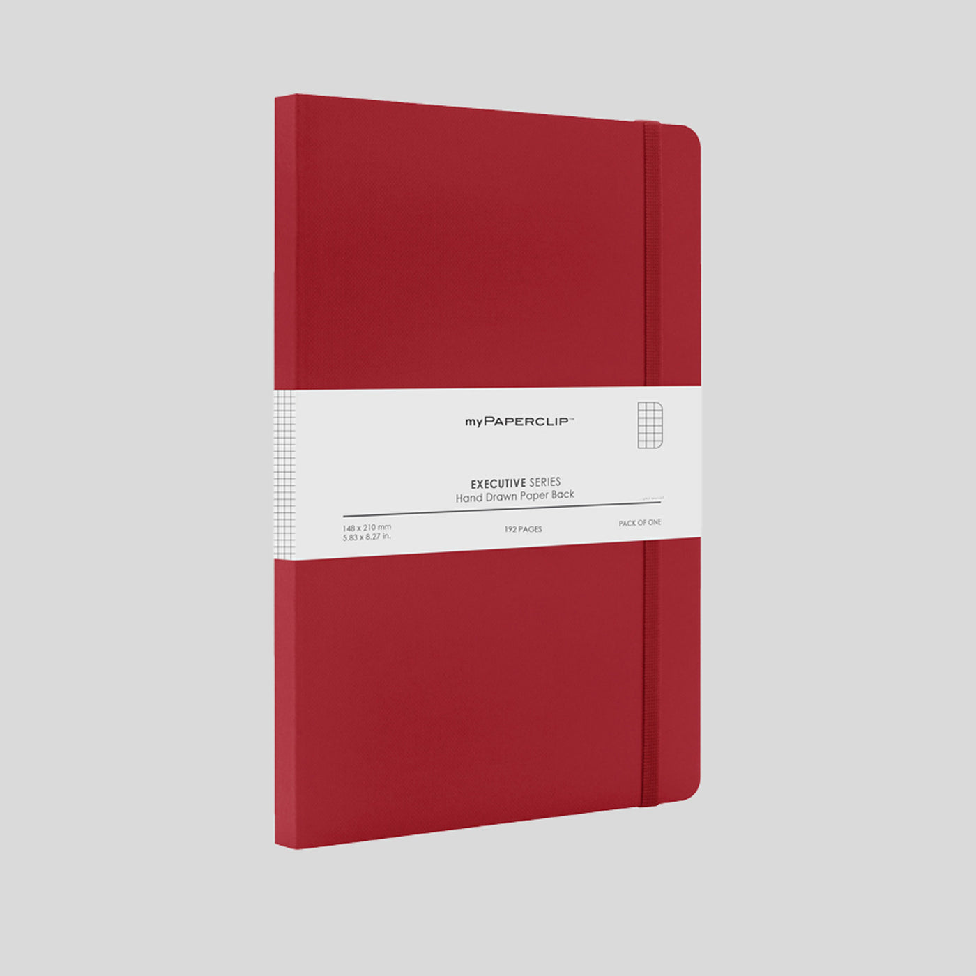 myPAPERCLIP Executive Series Soft Cover Notebook - Red - A5 - Squared