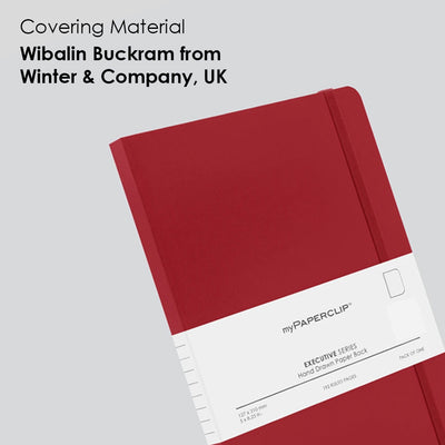 myPAPERCLIP Executive Series Soft Cover Notebook - Red - Medium - Plain