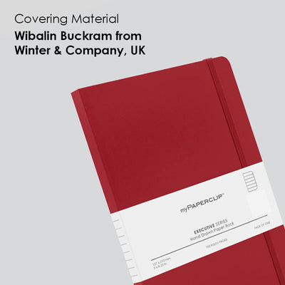 myPAPERCLIP Executive Series Soft Cover Notebook - Red - Medium - Ruled