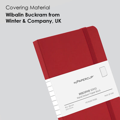 myPAPERCLIP Executive Series Soft Cover Notebook - Red - Small - Plain