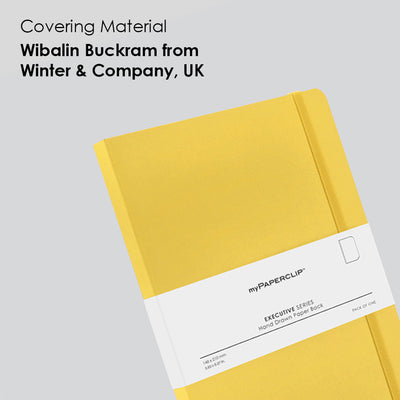 myPAPERCLIP Executive Series Soft Cover Notebook - Yellow - A5 - Plain